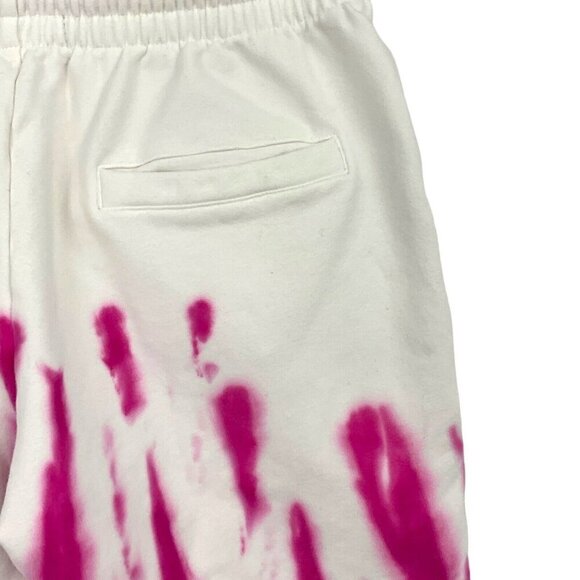 Be A Good Person BAGP Size XS Tie Dye Sweat Shorts White Pink Drawstring - Picture 6 of 8